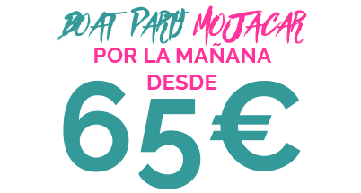 65€ BOAT PARTY MOJACAR POR LA MAÑANA+MANDALA